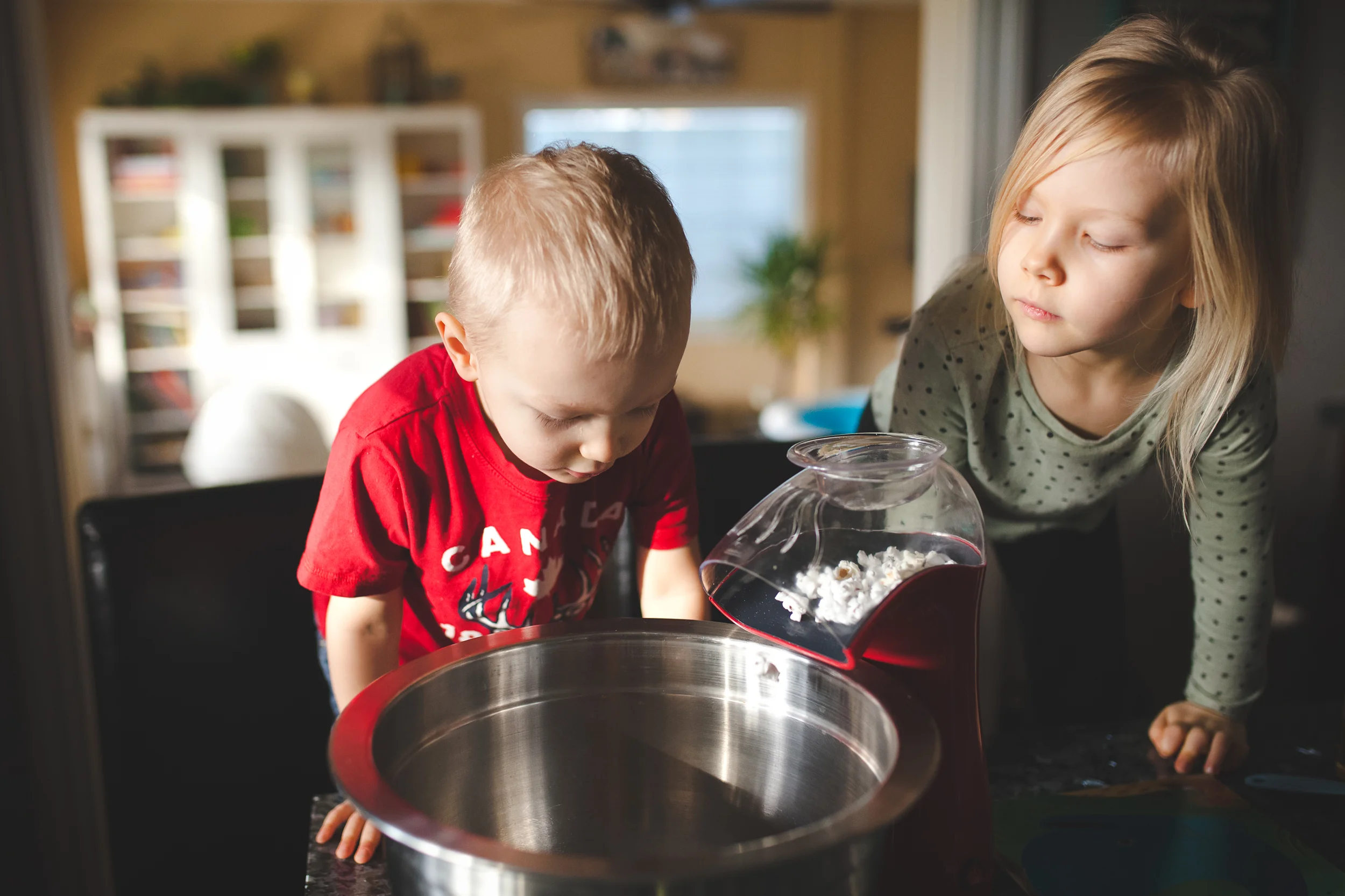  Making popcorn at Nana's place 