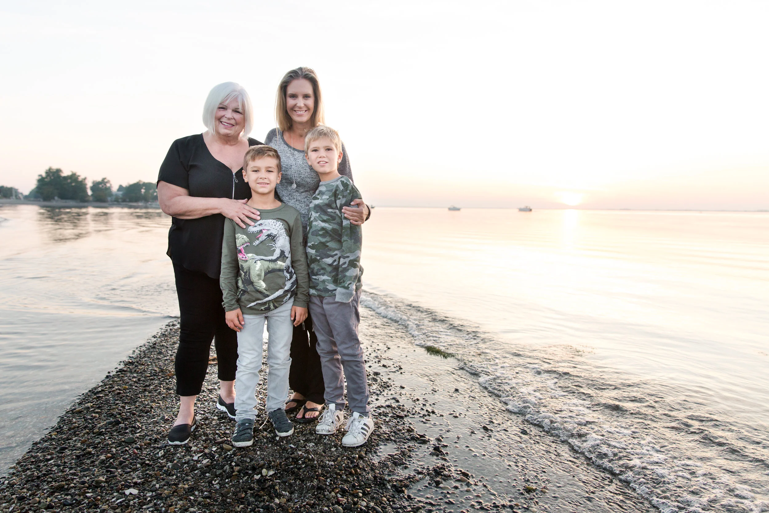 generational photo on the beach in white rock