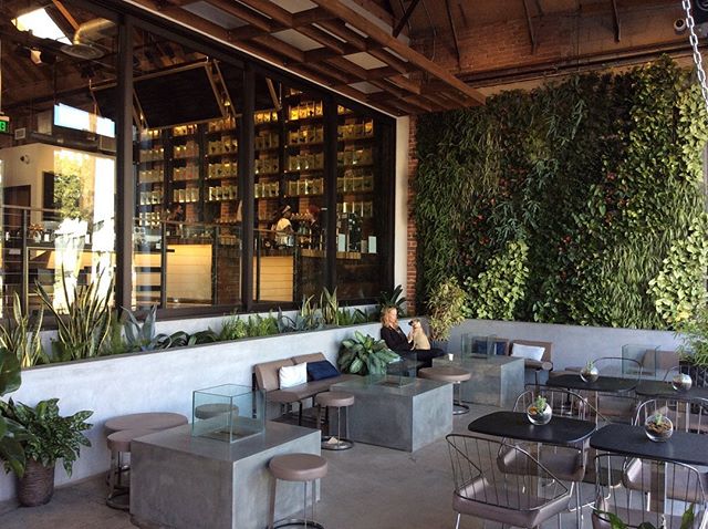 I love the outdoor lounge design of the American Tea Room in DTLA but it is now closed. There's something special about the unique indoor/outdoor aspect of the design that creates a nice lounge area to drink tea and enjoy the environment around a sma