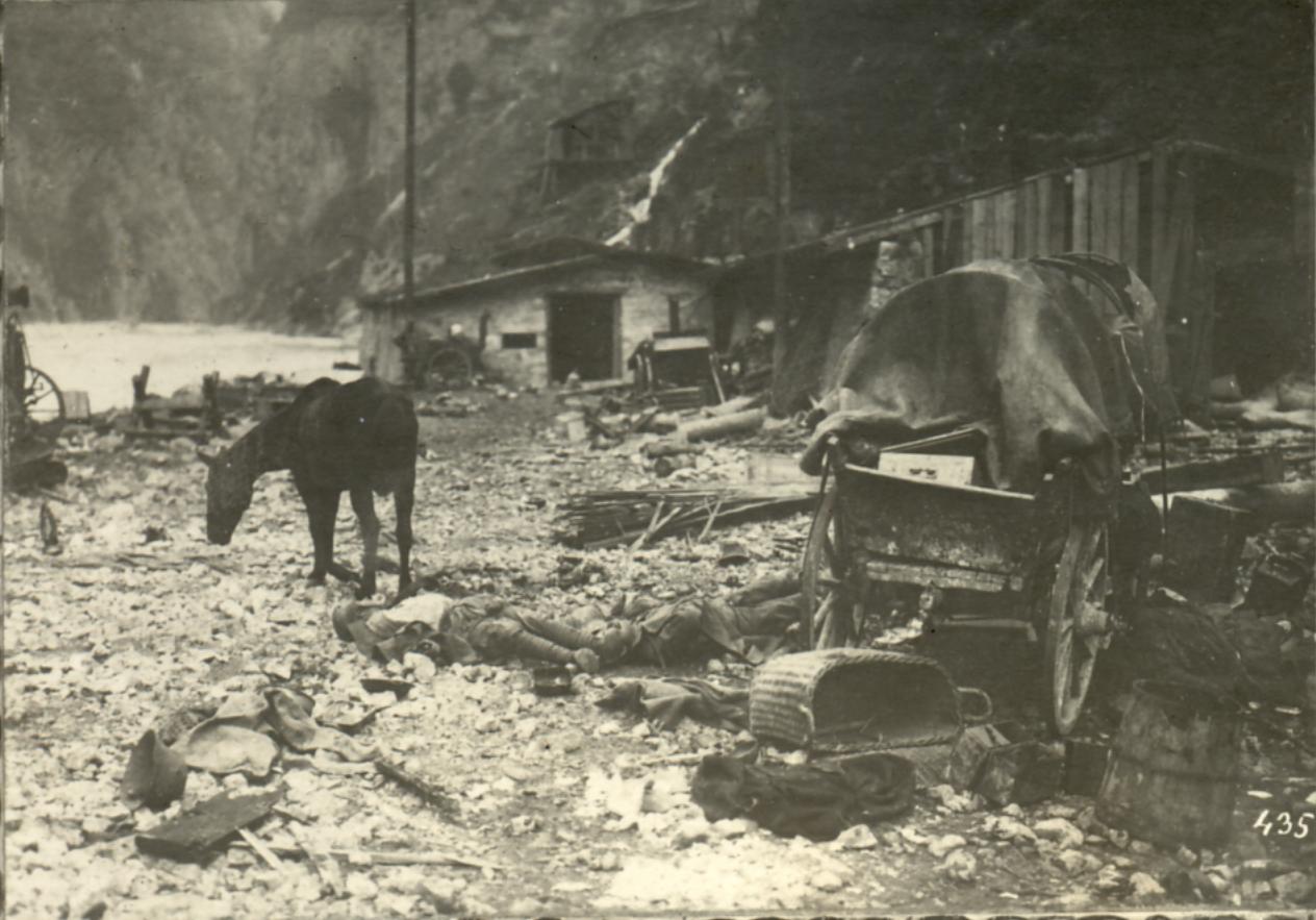 Distruzione nel fondovalle lungo il fiume Brenta