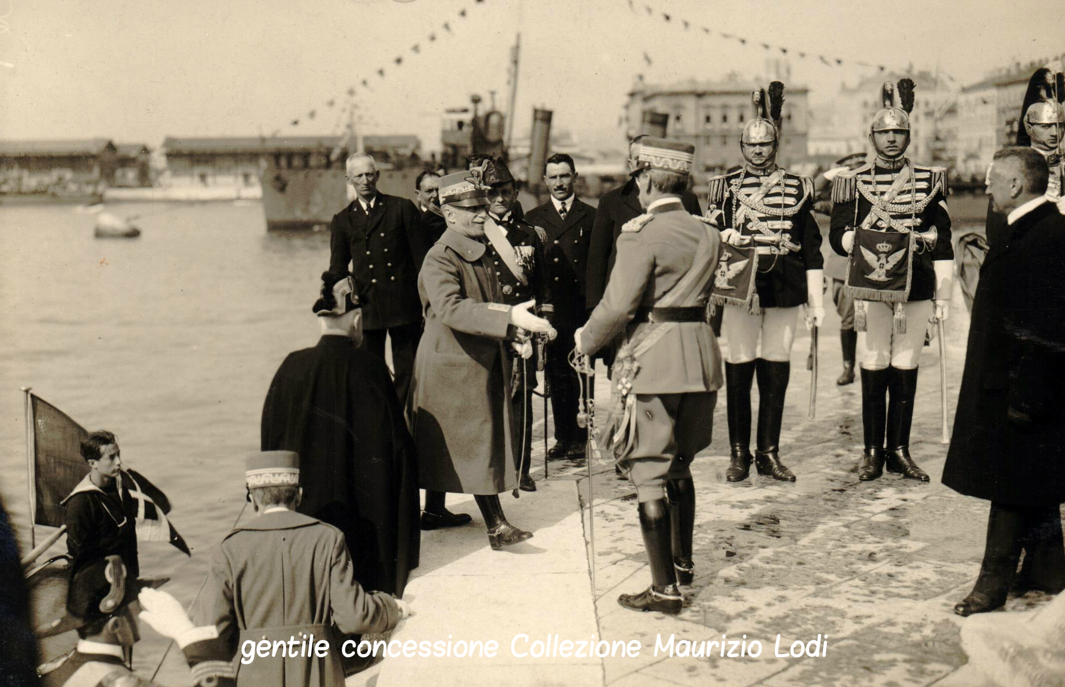 S.M. il Re a Fiume per la cerimonia di annessione all'Italia nel marzo del 1924