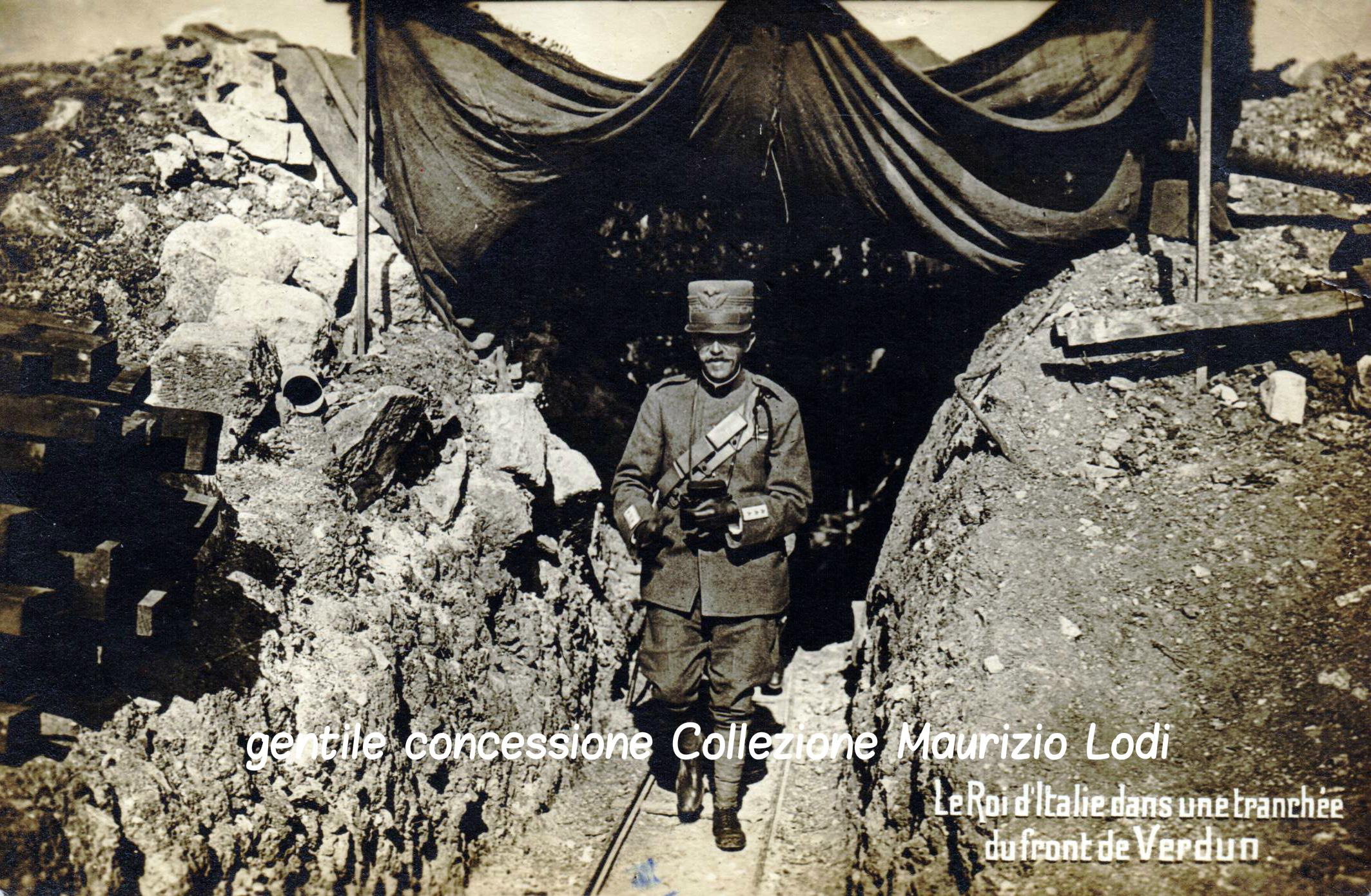 S.M. il Re in una trincea del fronte occidentale (Verdun - settembre 1917)