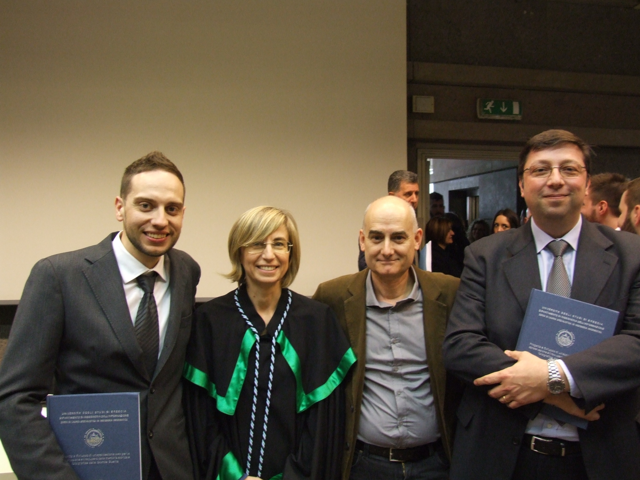 Bruno Cerutti, Daniela Fogli, Ruggero Dal Molin, Stefano Aluisini (Università di Brescia 2015)