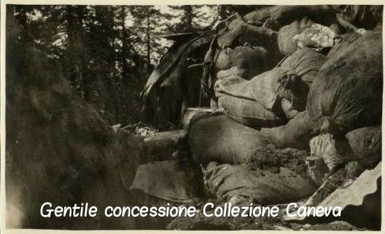 Le linee della Sassari sconvolte dall'artiglieria italiana il 10 giugno 1917 – Coll. Caneva