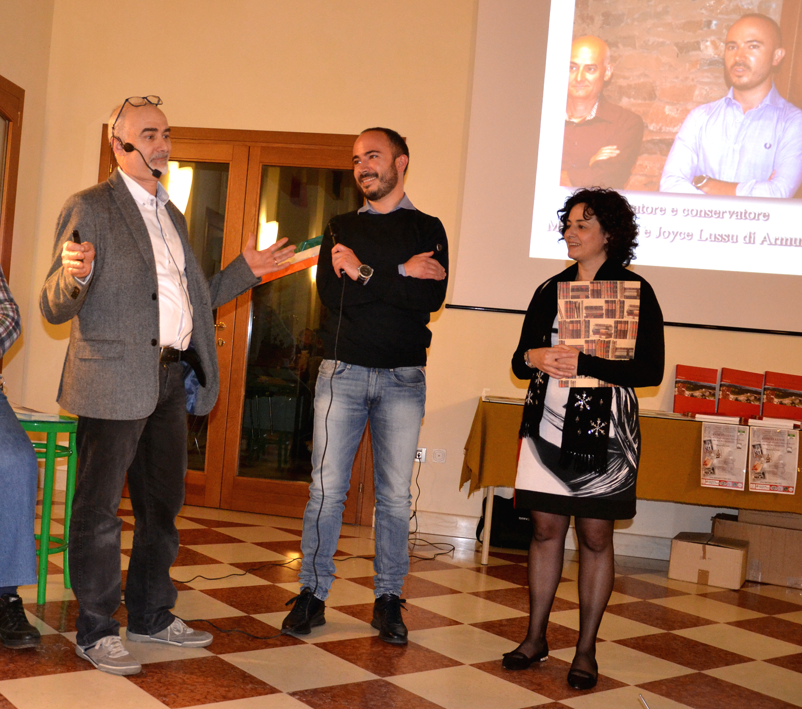 Alberto Cabboi tra Ruggero e Monica Dal Molin