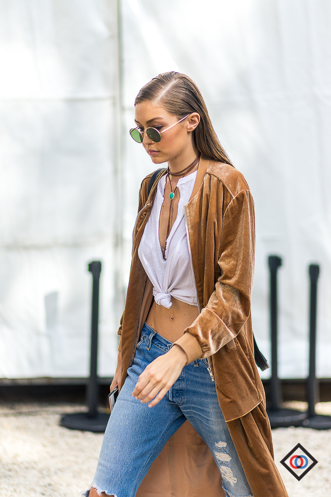 GIGI HADID wearing LAVISH ALICE jacket