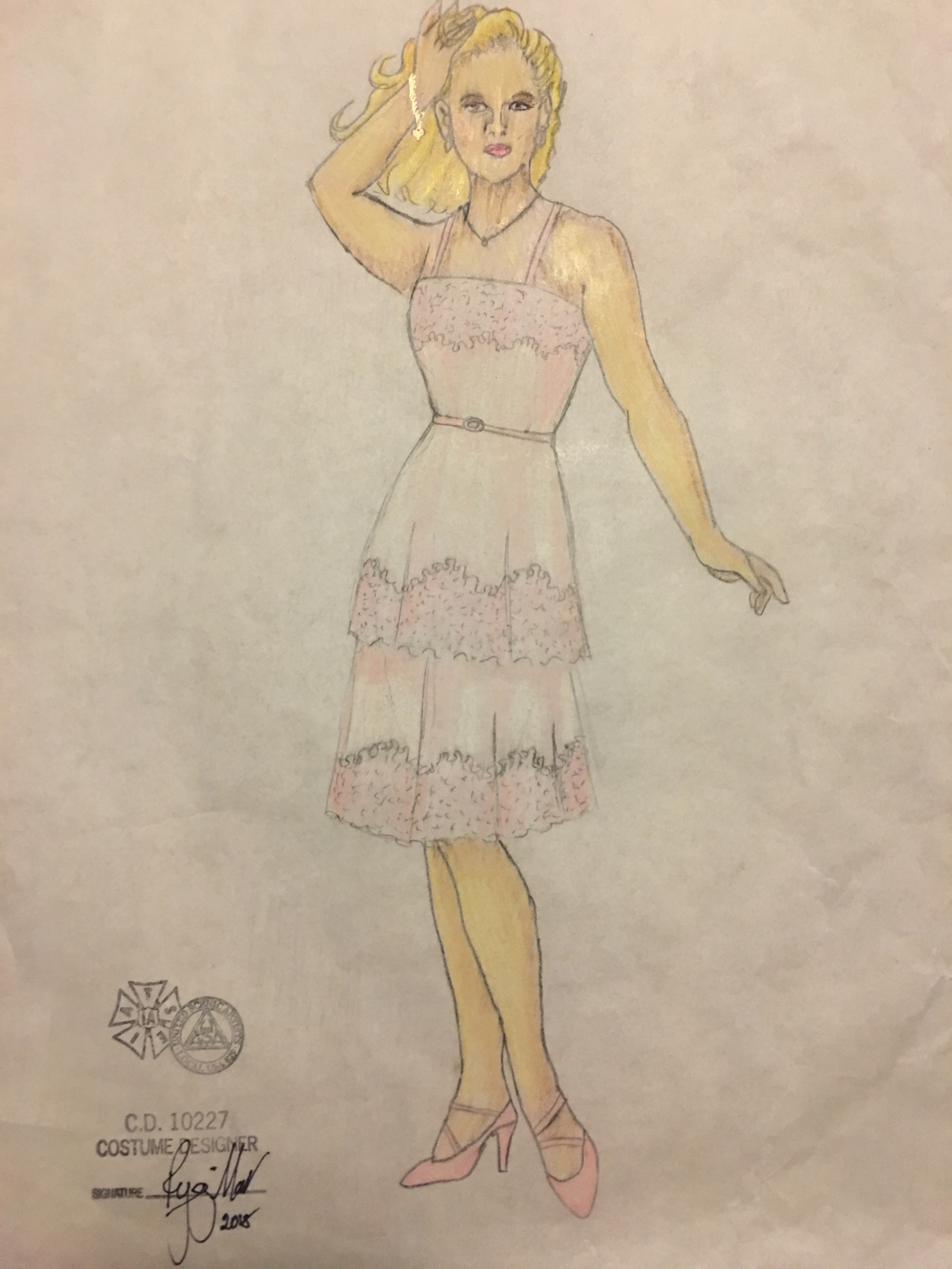Sketch for Elle's Bridal Store Quick Change Dress