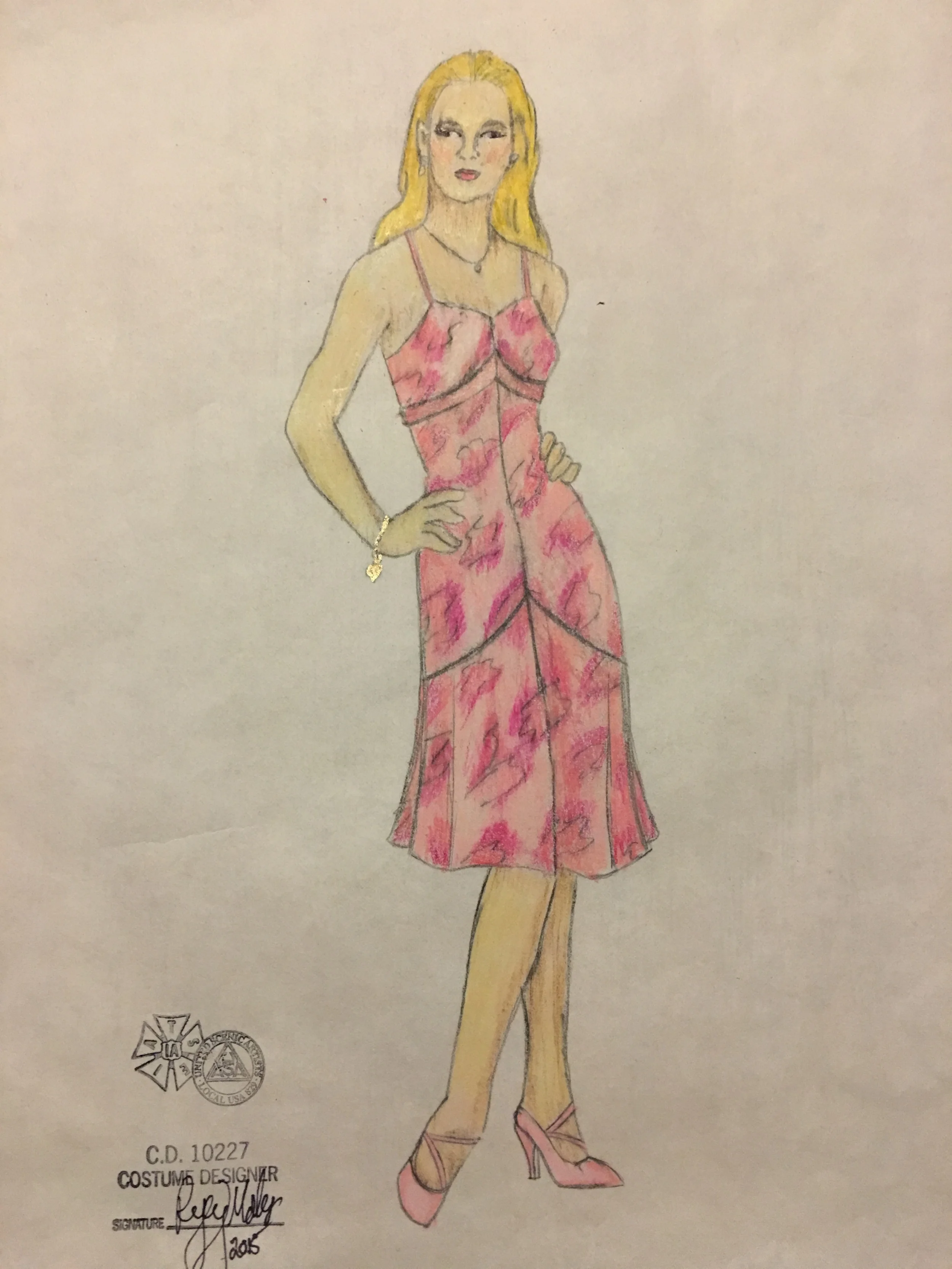 Sketch for Elle's Date Dress