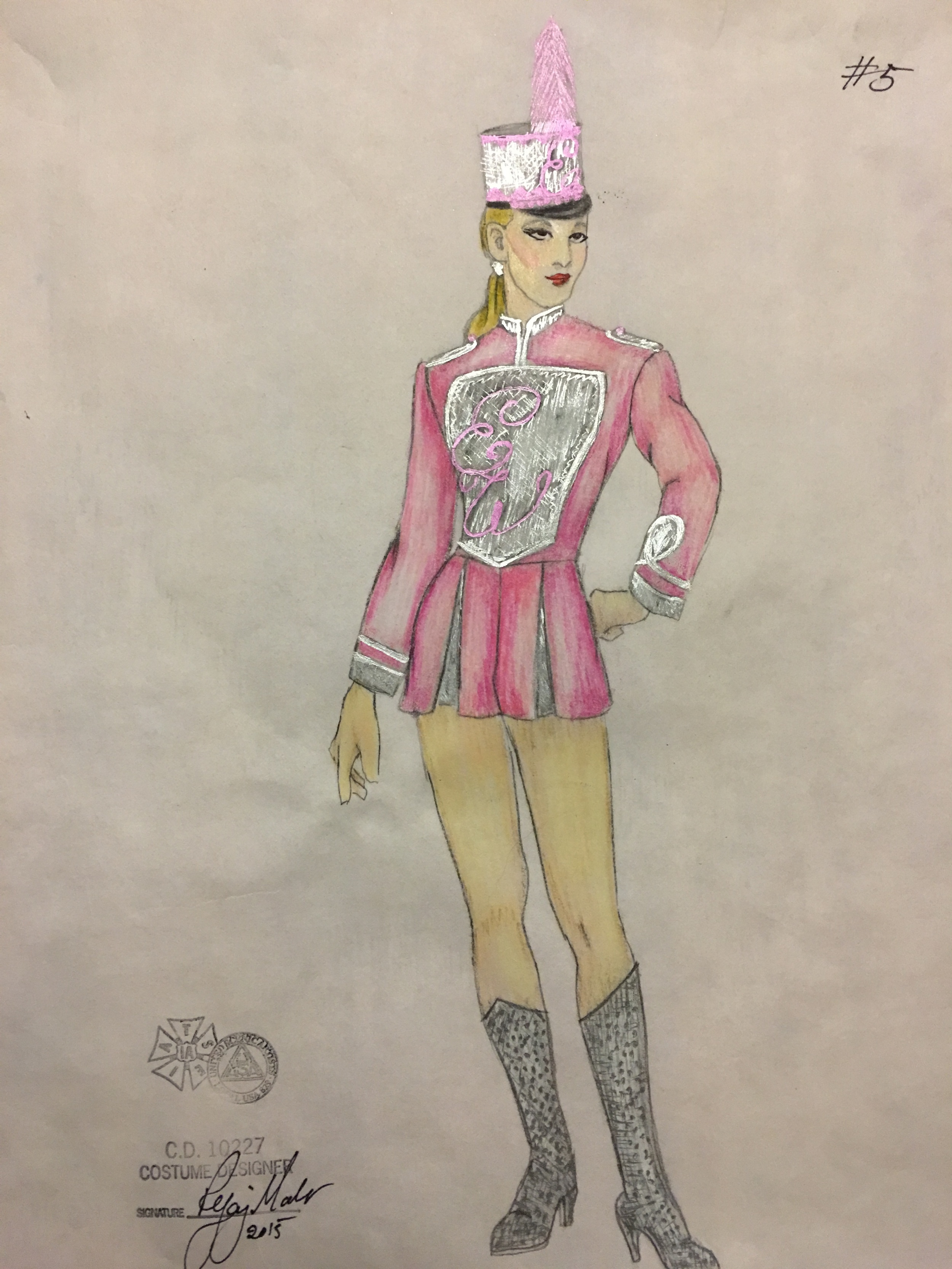 Sketch for Elle's Majorette Costume
