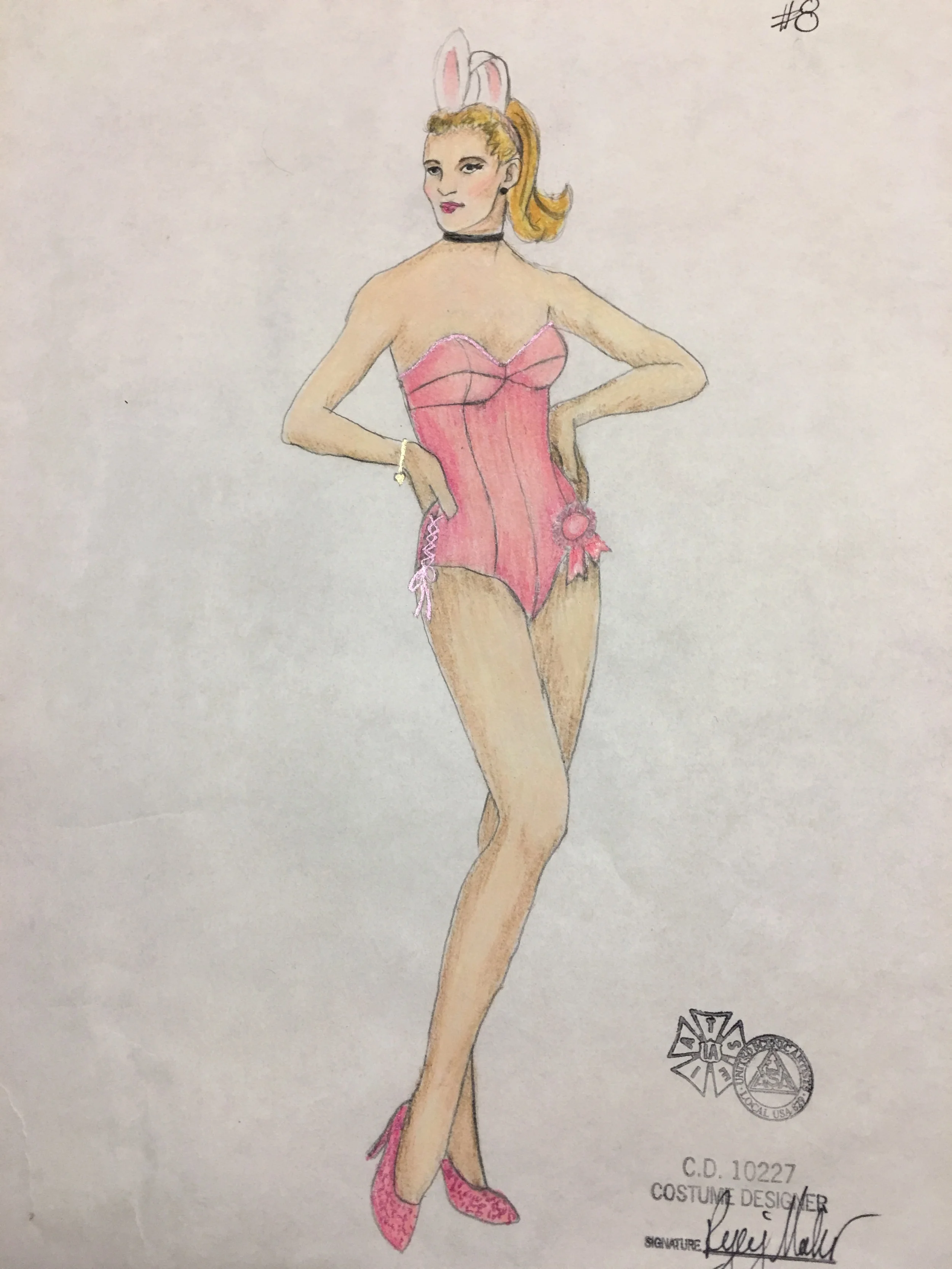 Sketch for Elle's Playboy Bunny Suit