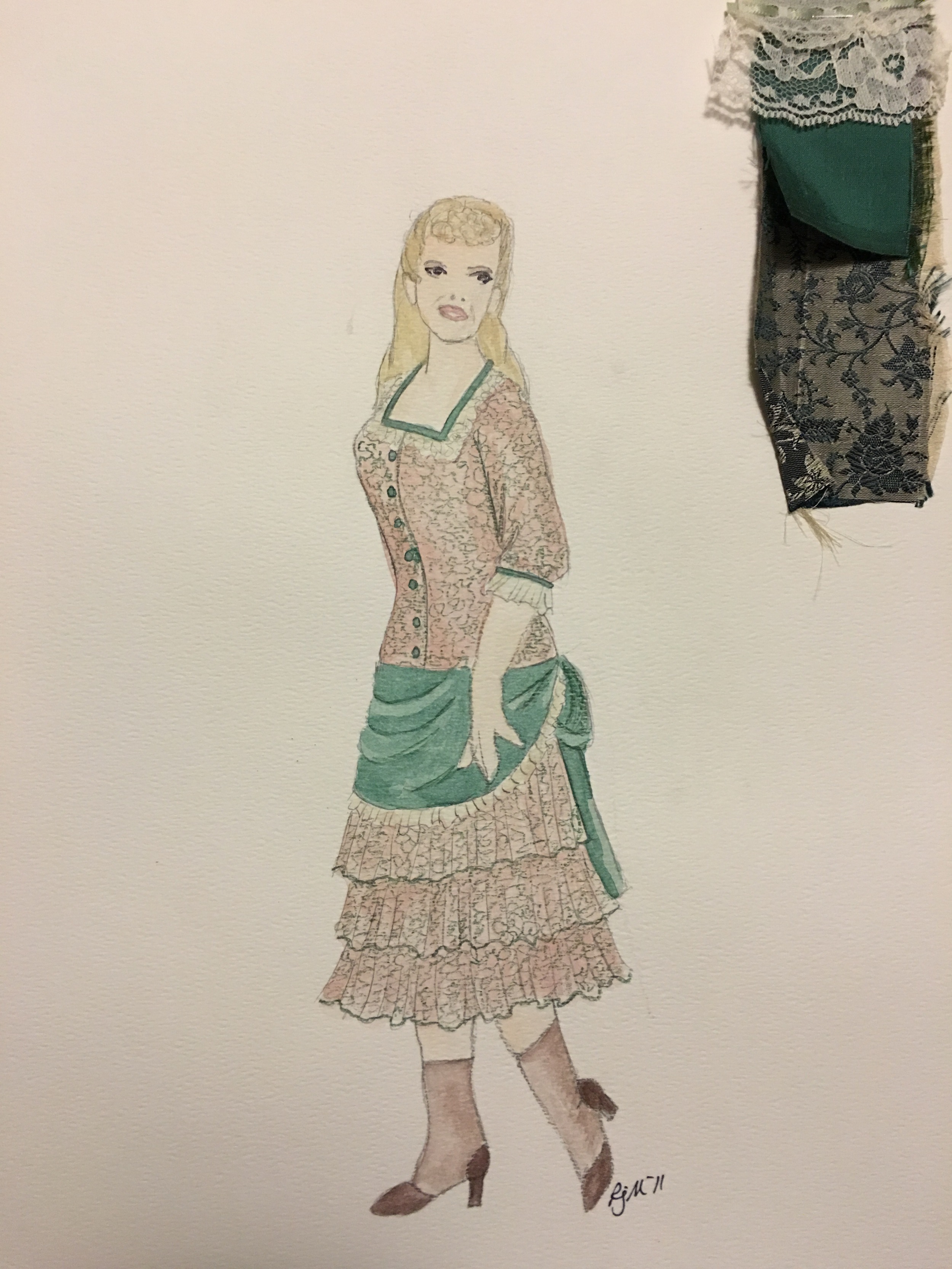 Sketch for Hattie party dress