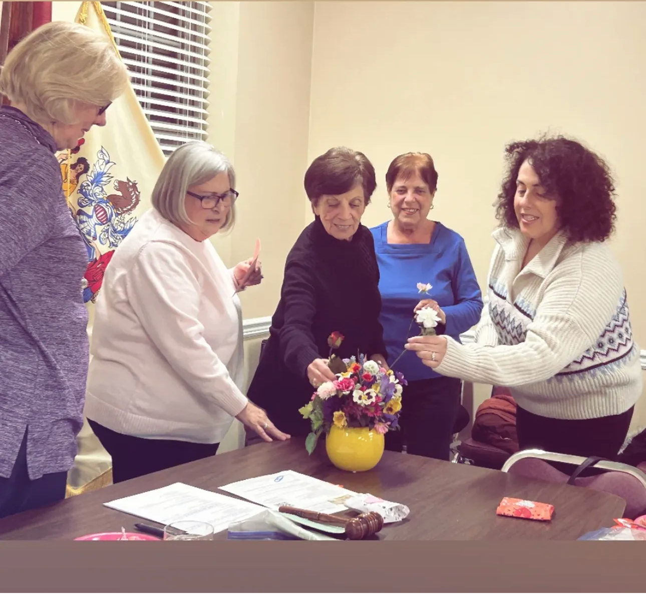 picture of members from the woman's club of verona during initiation