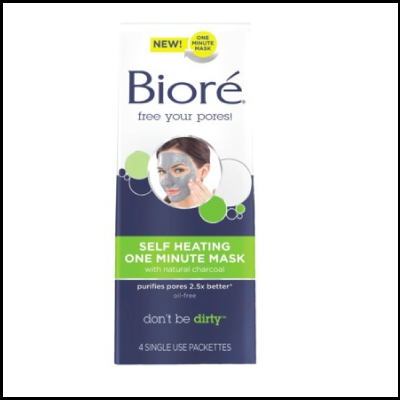 Biore self heating charcoal mask