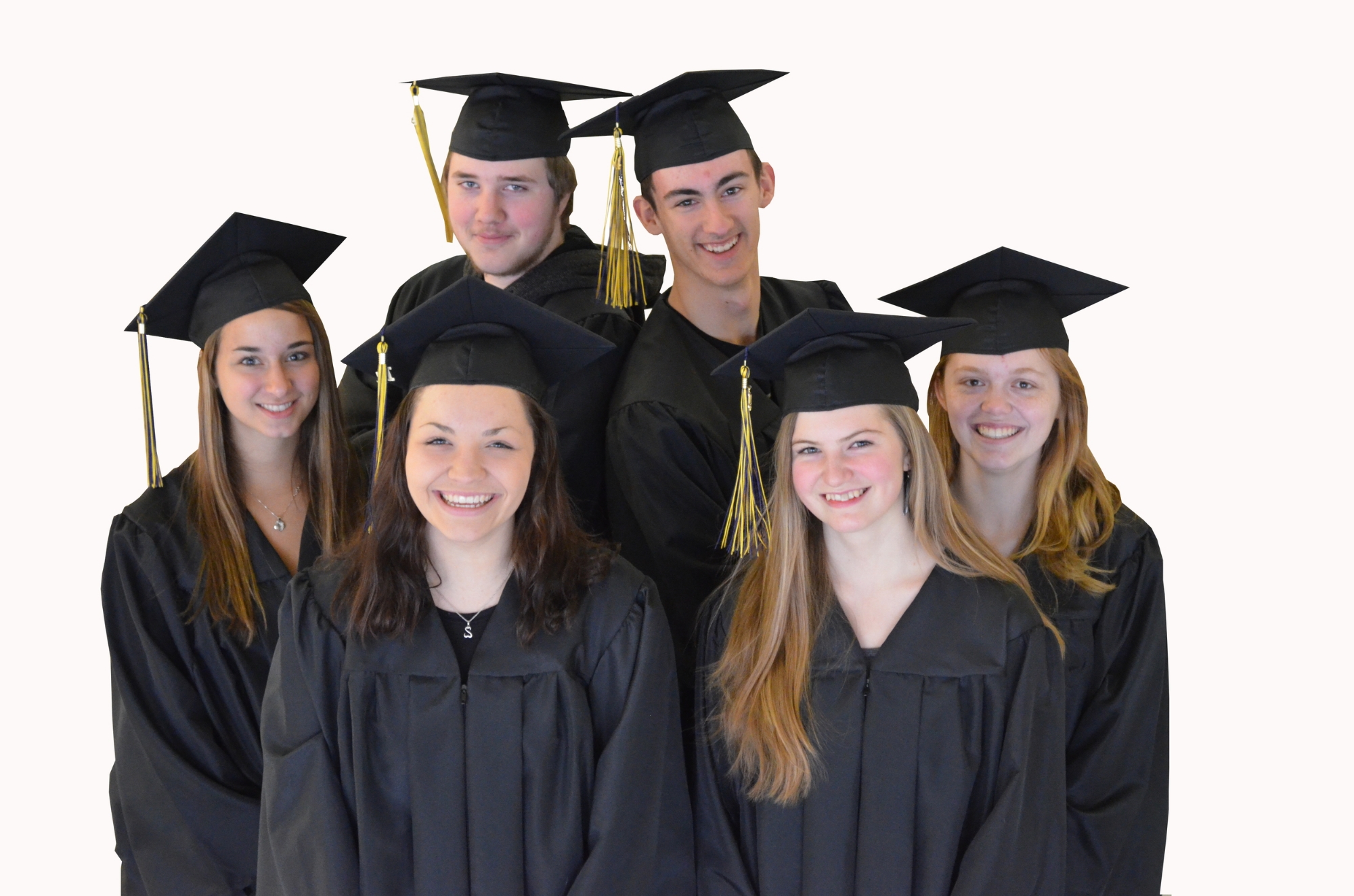 Members of the Northport High School Class of 2014. CLOCKWISE FROM THE TOP DOUGLAS FIRESTONE, JAKE KRISTIANSEN, AUTUMN DUFFINEY, OLIVIA KINKER, ASHLEY PINO, FIONA MULLER. All qualified as Northport Promise Scholars! Photo by Jenny Evans.