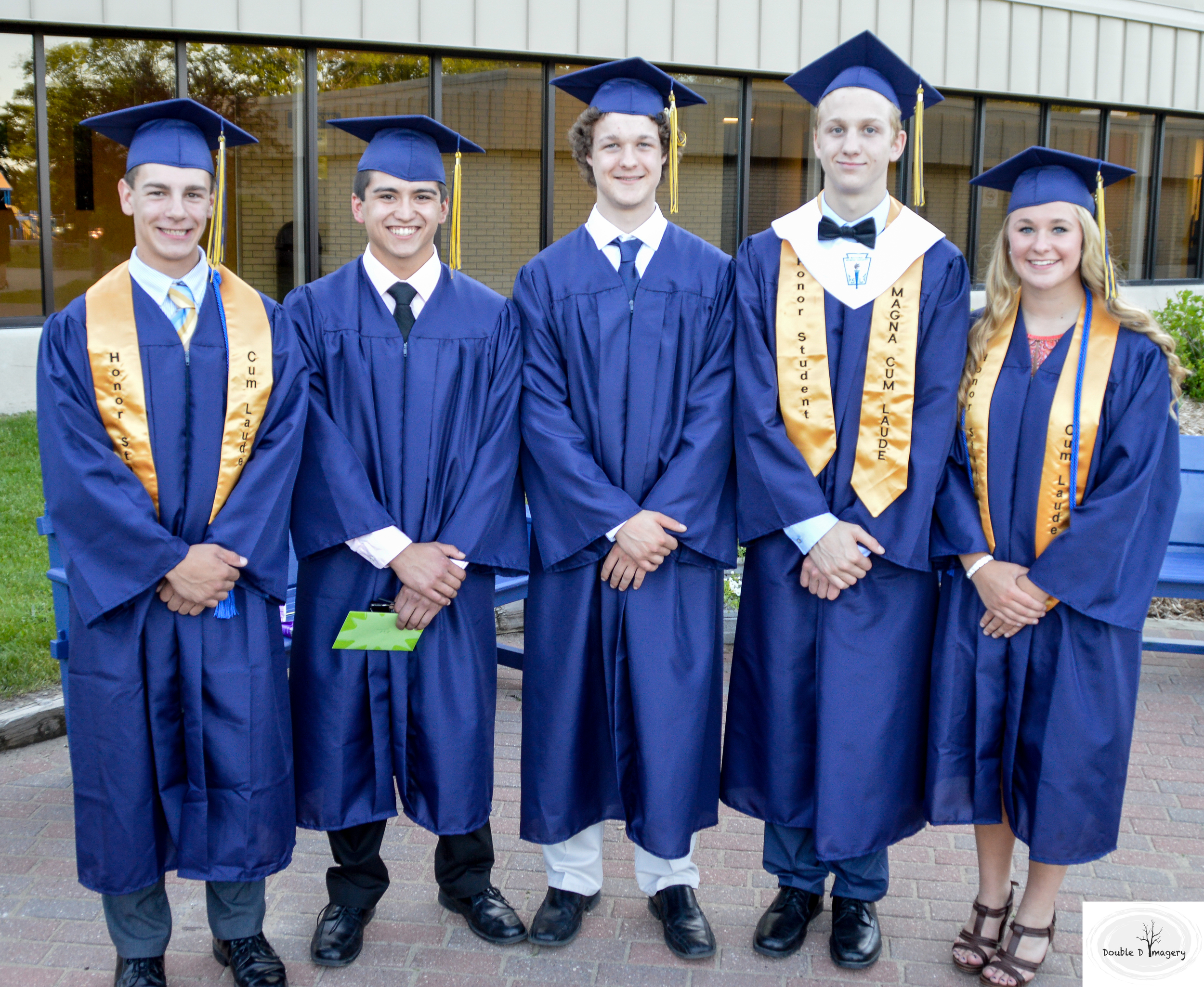 2016 Qualified Northport Promise Scholarship Graduates! left to right: marcus stowe, Eli cobb, hunter kellogg, caleb brown, morgan collins. Photo by Dan Duffiney