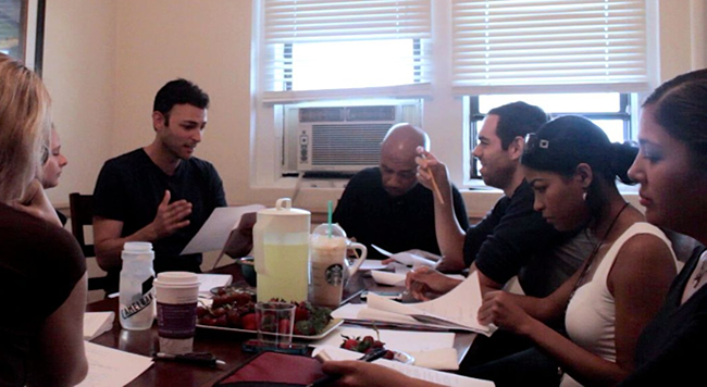 Working hard at our table read for “Deal Travis In”