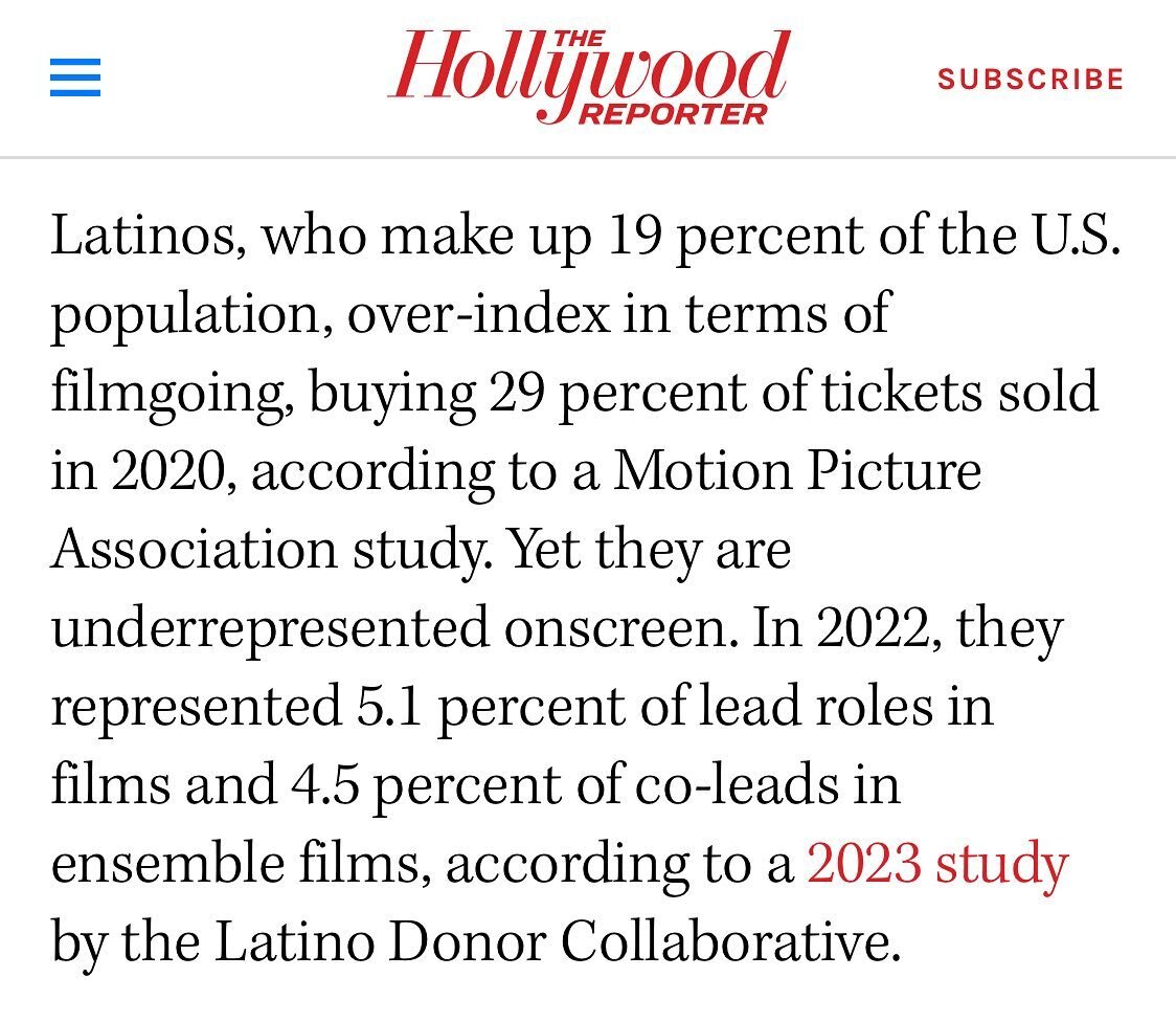 There are so many worthy fights in Hollywood today. And here&rsquo;s one: Support Latin films! What a fun way to change our world. 💃🏽🕺🏽

Solidaridad! ✊🏼