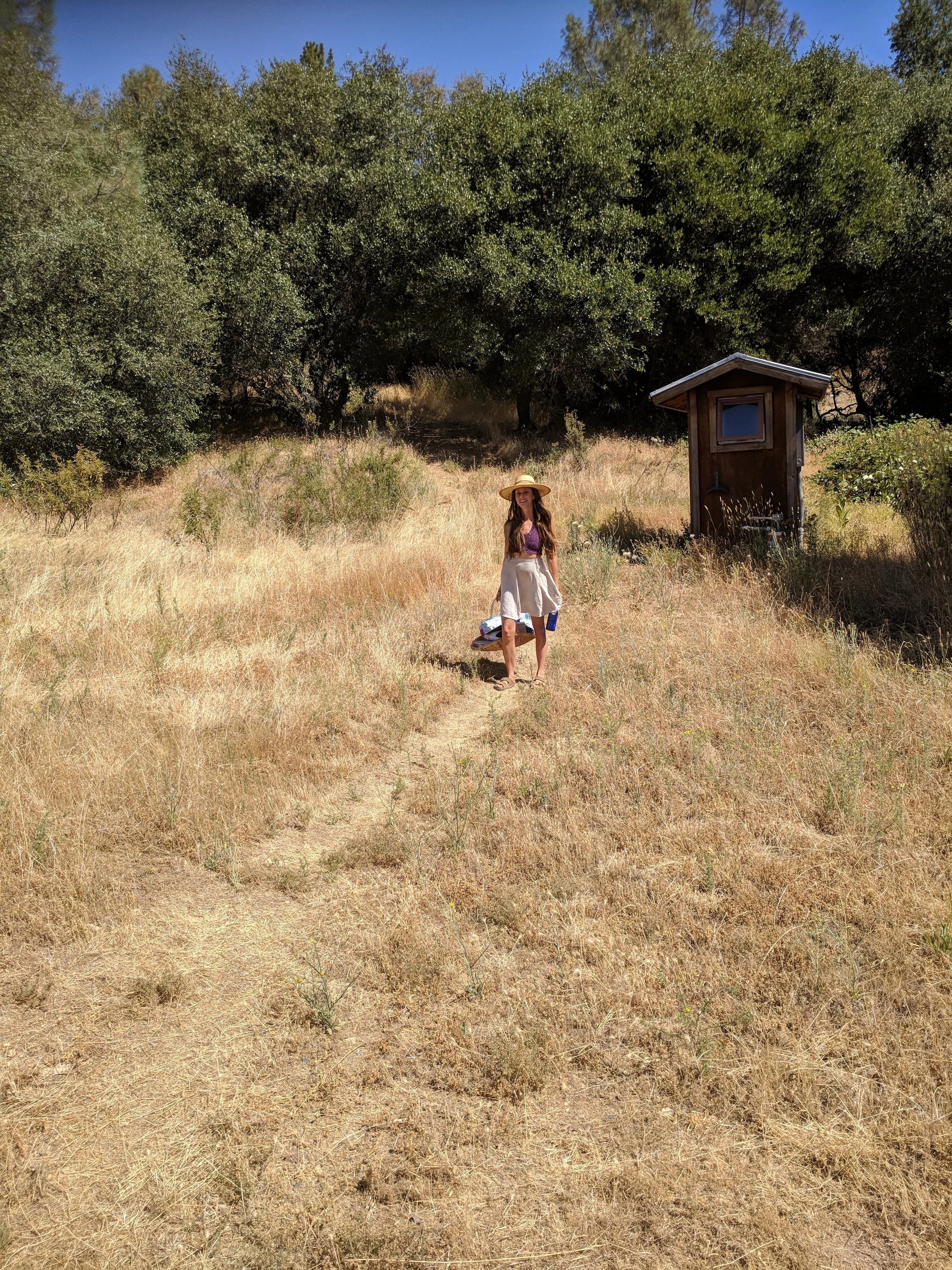 Coming down the hill after recording