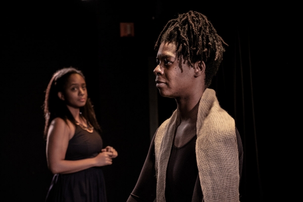 Erin Roché and Jehan O. Young in Hottentotted at The Tank in February 2017. Photo by Josh Luxenberg.