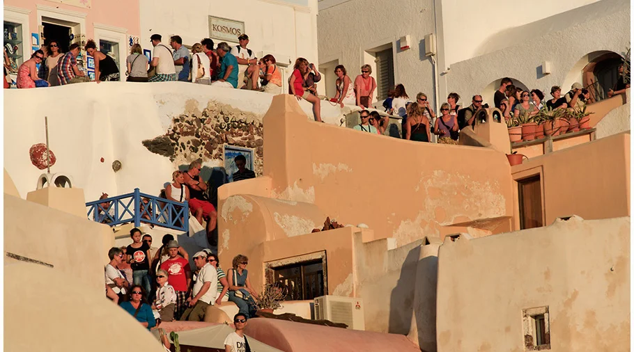La magnifica posta de sol a Oia