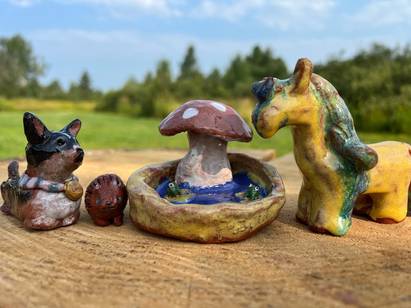 A few of our faves from Day In Clay last summer. We prepare the local clay for the public to make pottery in a free, one day workshop, every year! Last summer was our 10th annual arts event! 💚🏕️🧱