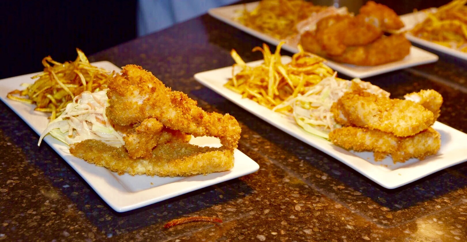 Fish & Chips made by a student for a presentation.