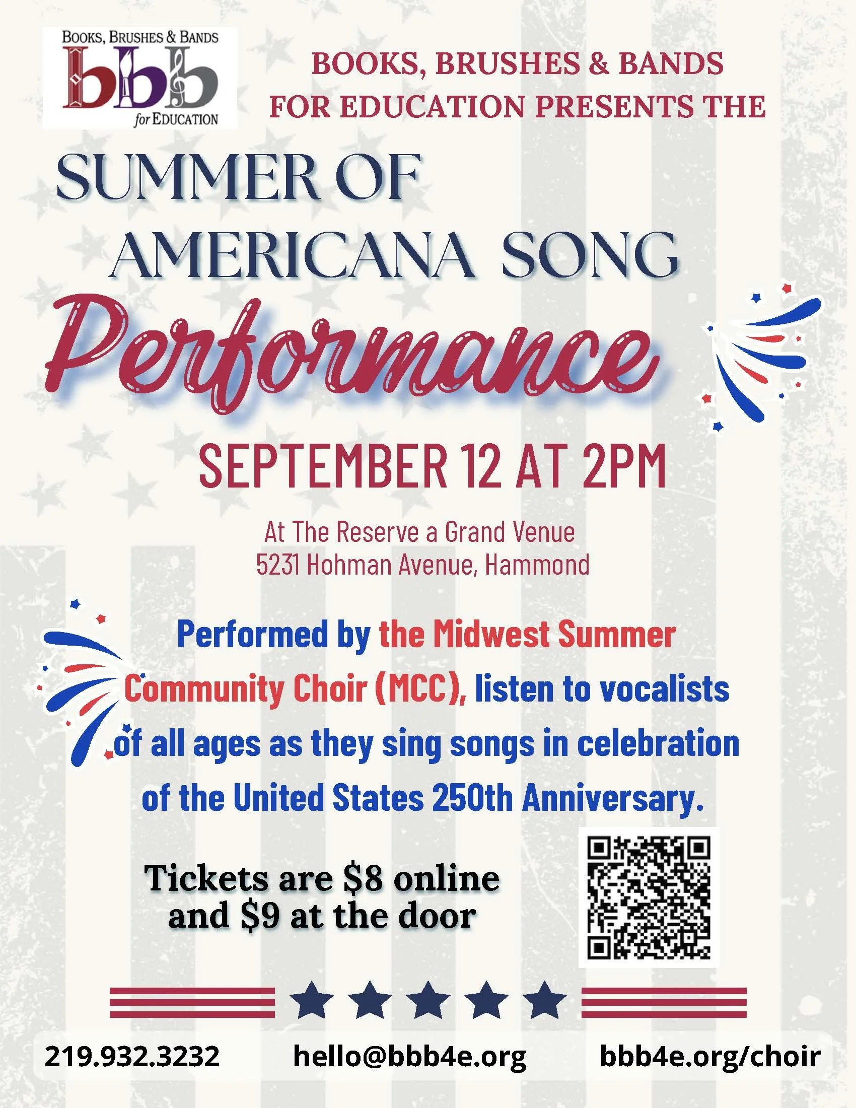 Books, Brushes & Bands for Education Presents the Summer of Americana Song Performance