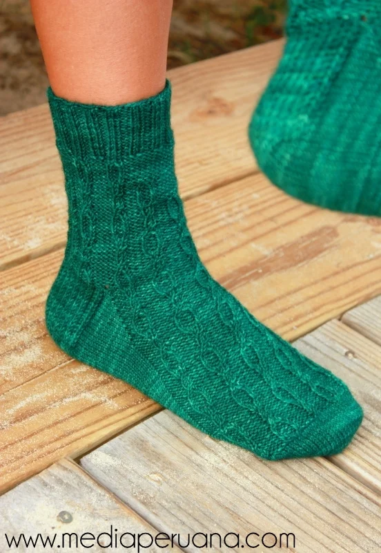 Pisac sock knitting pattern by Kristen Jancuk, MediaPeruana Designs