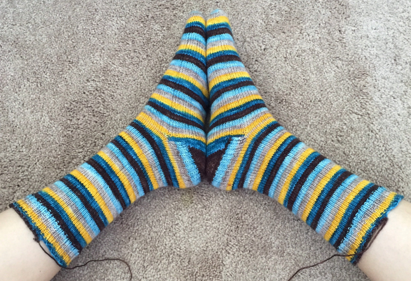 Experiment: Over-dyeing Self-striping Yarn — Knitting by Kristen