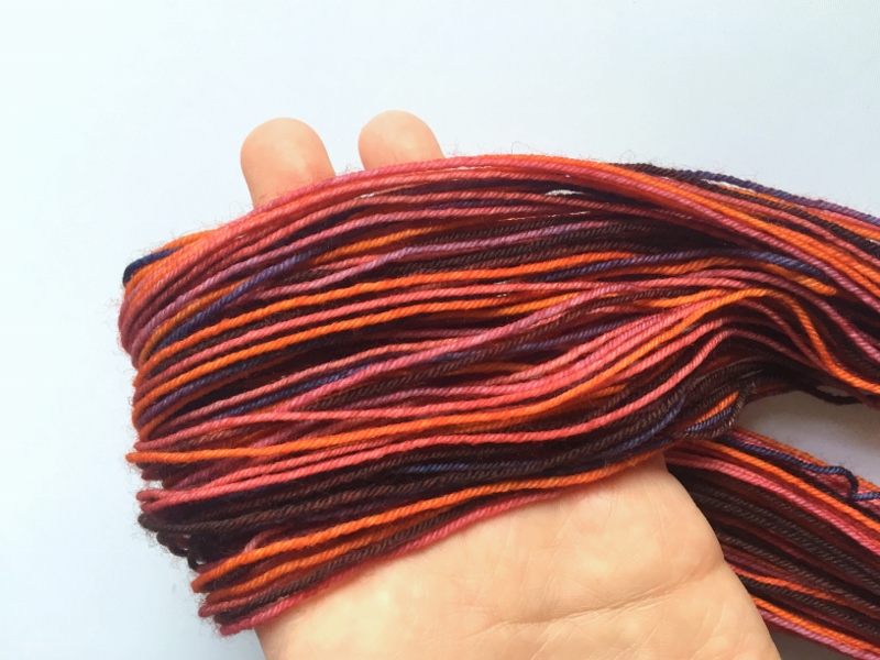 Experiment: Over-dyeing Self-striping Yarn — Knitting by Kristen