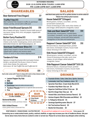 Food Menu — RAPPOURT