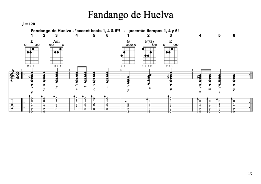 Fandango de Huelva - 2 basic strum patterns#1.png
