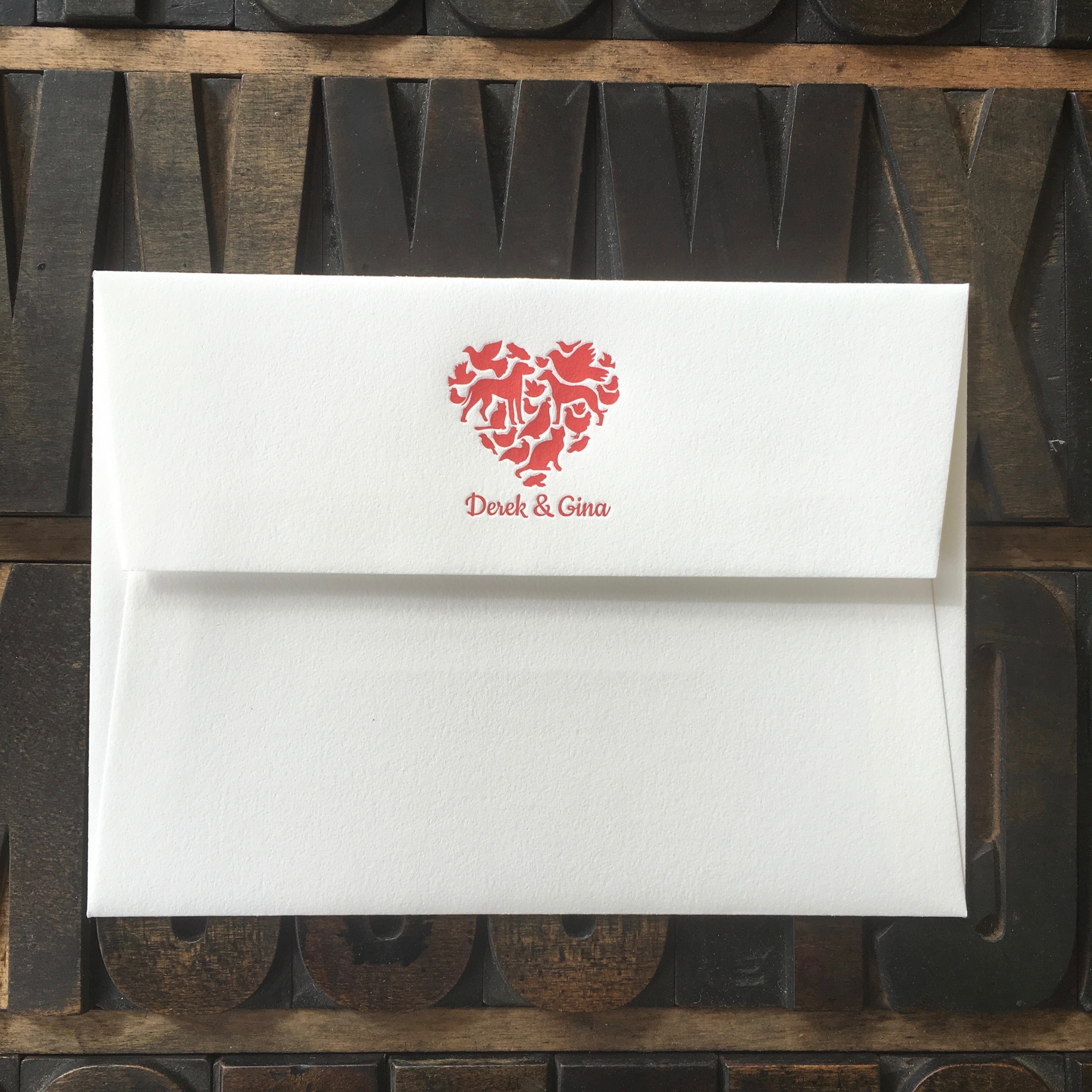 US A6, Letterpress Flap