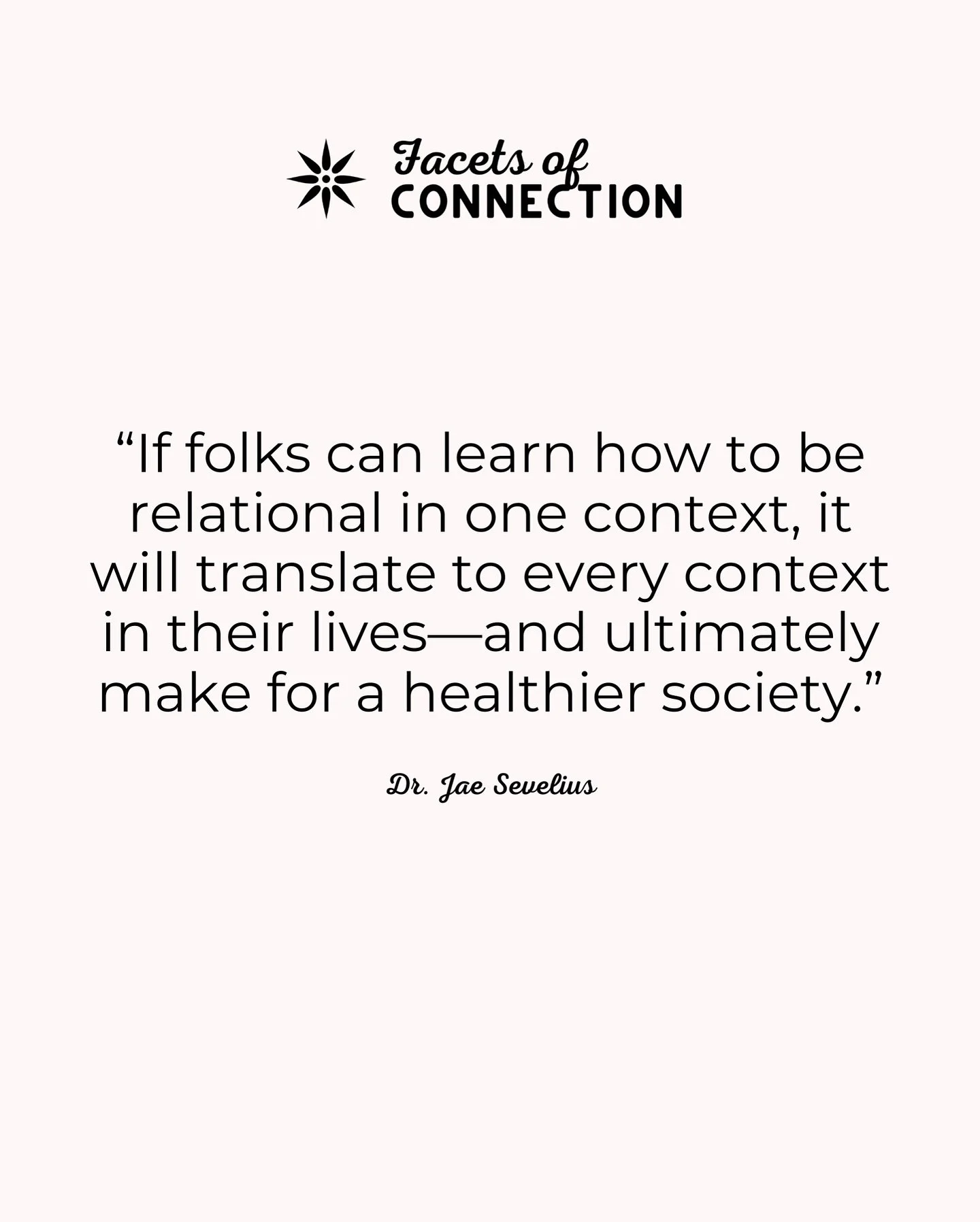 Every conversation, every connection, every act of understanding has the power to ripple outward &mdash; from families to communities, and beyond. Healing relationships isn&rsquo;t just personal; it&rsquo;s transformational for the world.

💬 Watch t