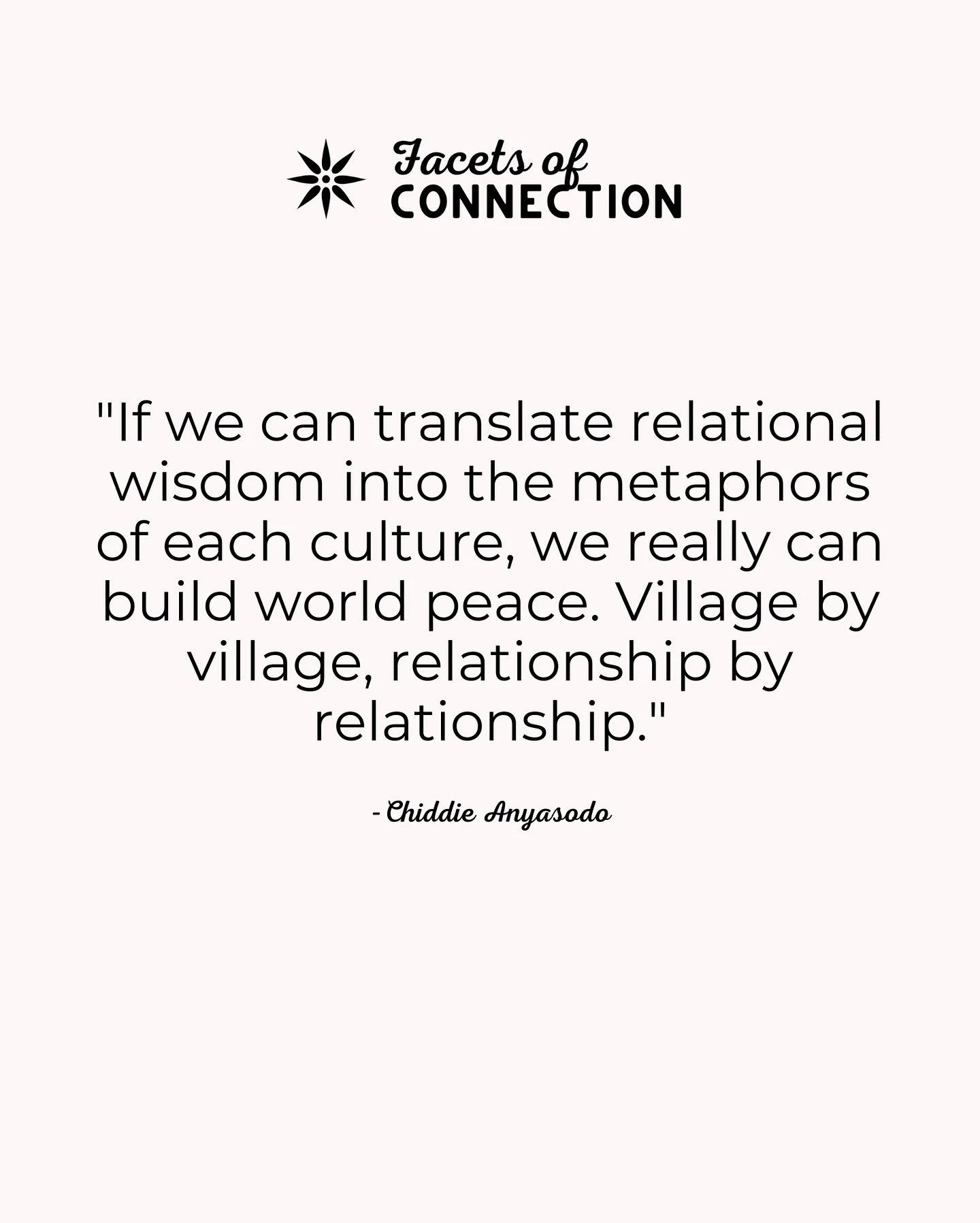 Chiddie&rsquo;s work shows that peace isn&rsquo;t just an idea, it&rsquo;s something we can practice, teach, and model, no matter the scale. By bridging cultural understanding and applying RLT principles, she&rsquo;s demonstrating that every relation