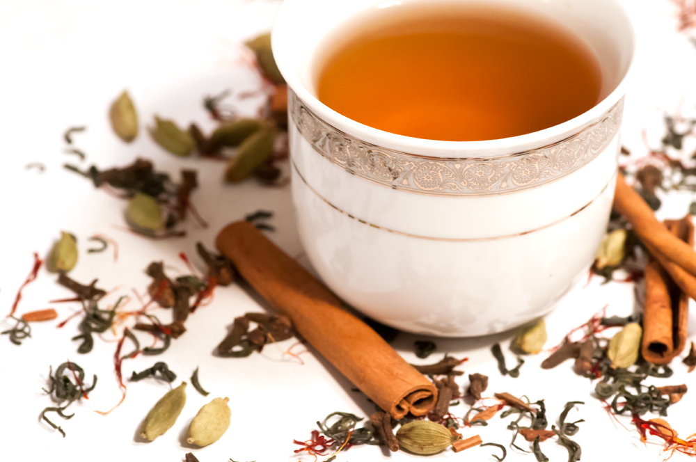 Kiwana's Original tea on an array of spices