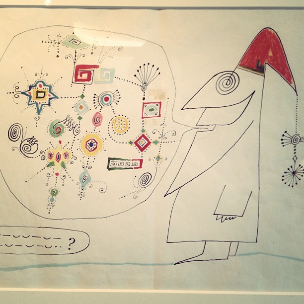 Original Saul Steinberg holiday drawings for Hallmark. c.1950’s. Retrieved from Kate Bingaman-Burt Flickr account.