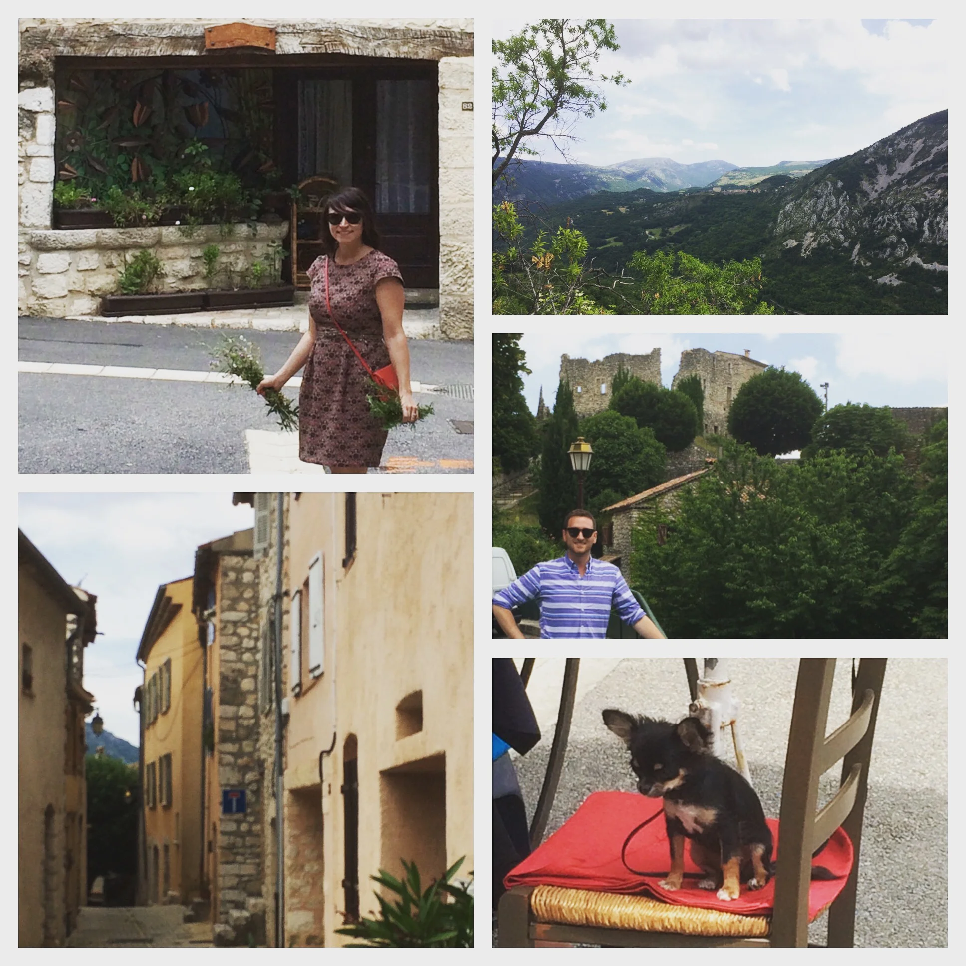 Lunch and rosemary picking in Greolieres