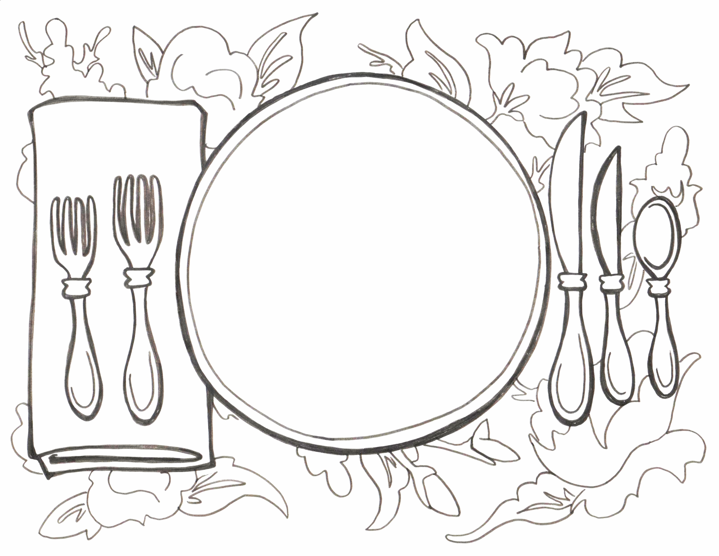 Either draw what's for dinner, or design the perfect china pattern! Both are appropriate!