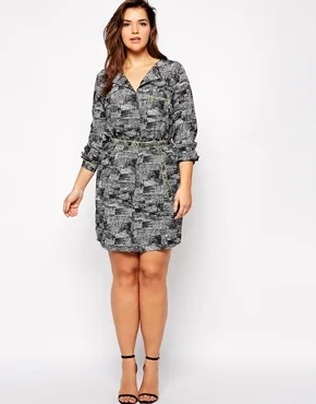  Junarose Printed Shirtdress $67