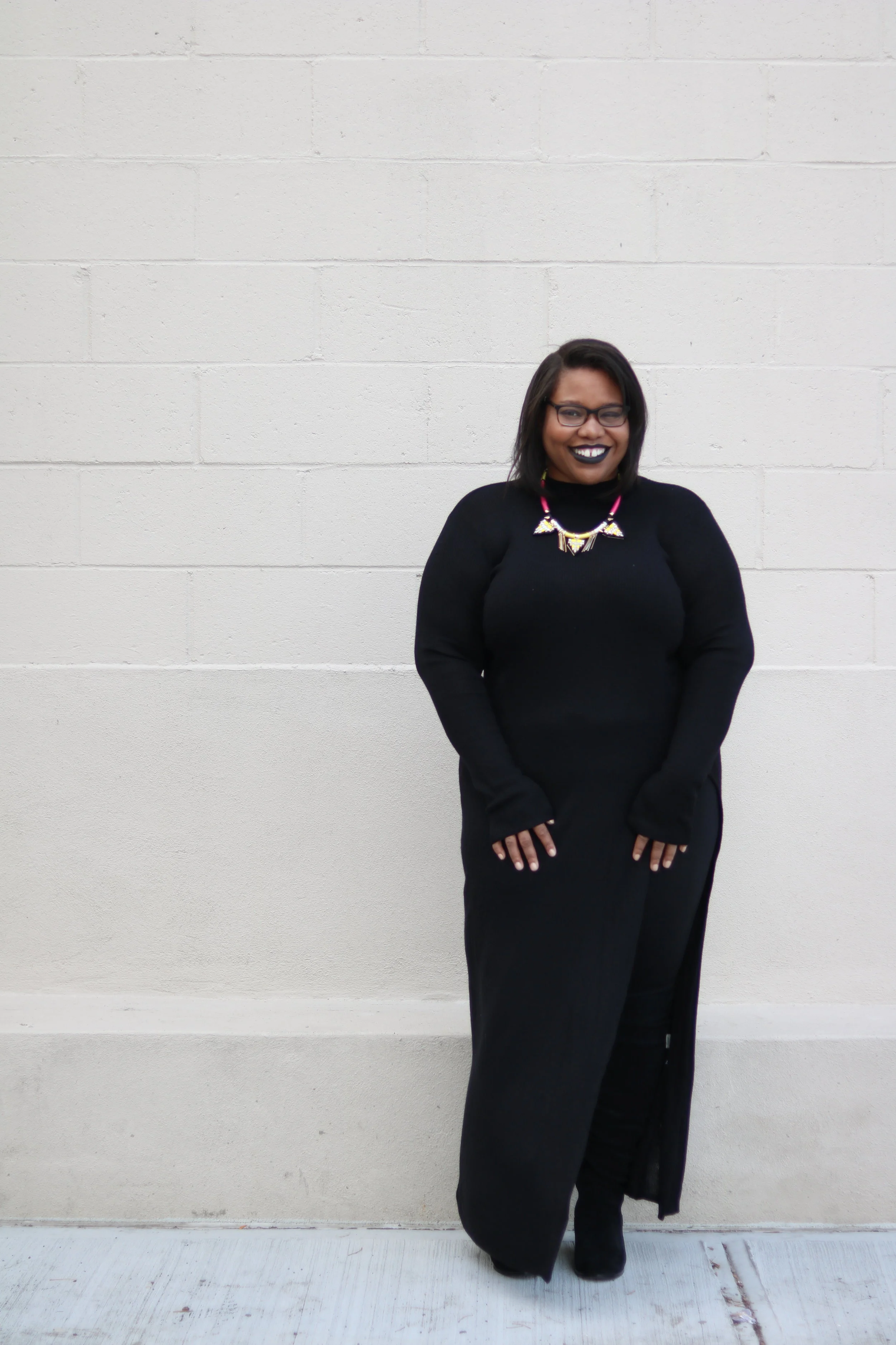 girl dressed in all black