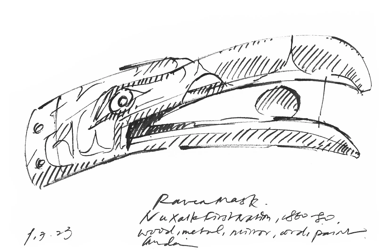 speed doodle - raven mask