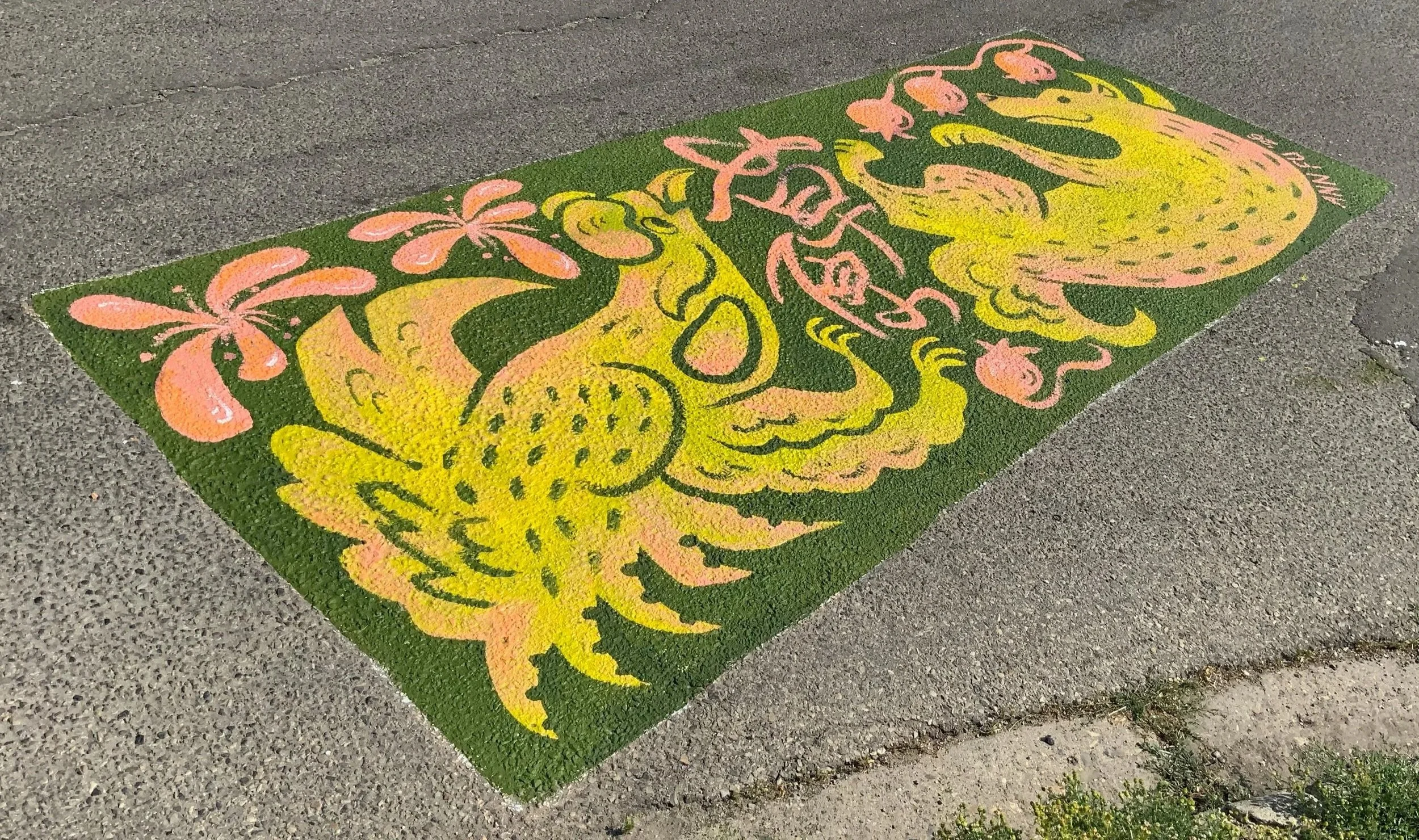  paint the way   6’x15’, traffic paint on asphalt   calgary, ab / 2026 