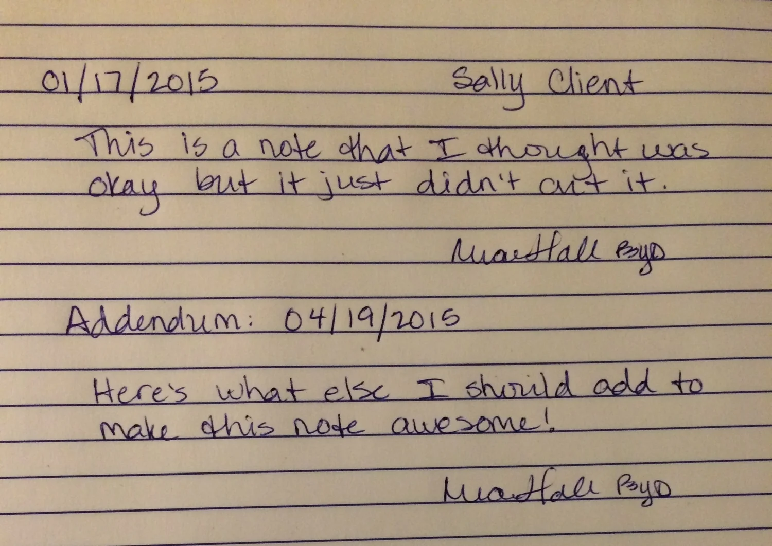 An addendum note might look something like this ^^