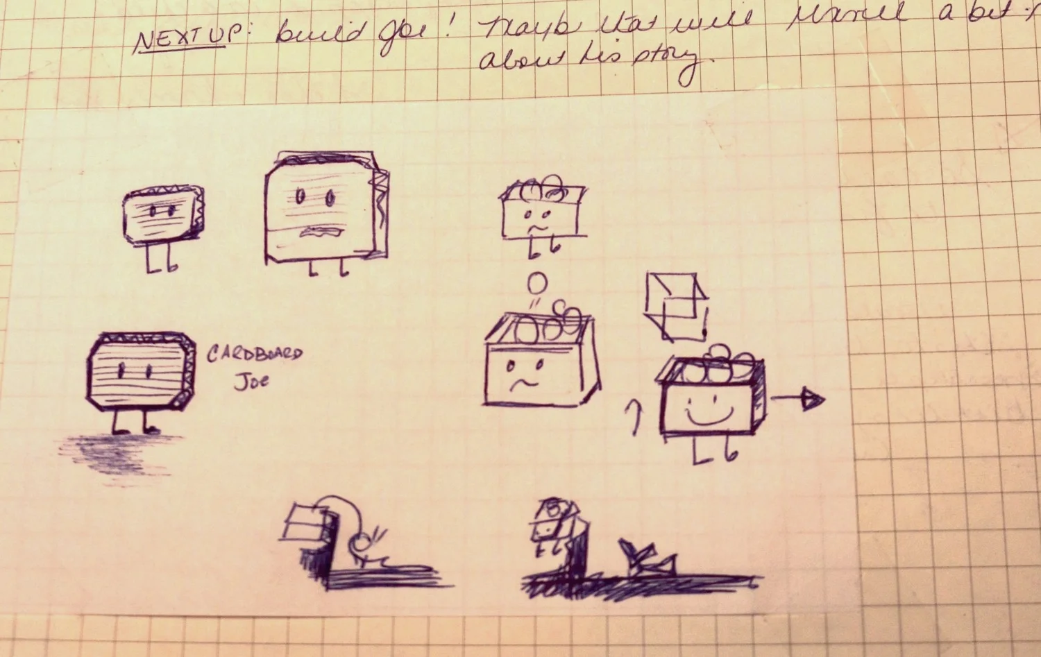 Initial sketches for "Joe"