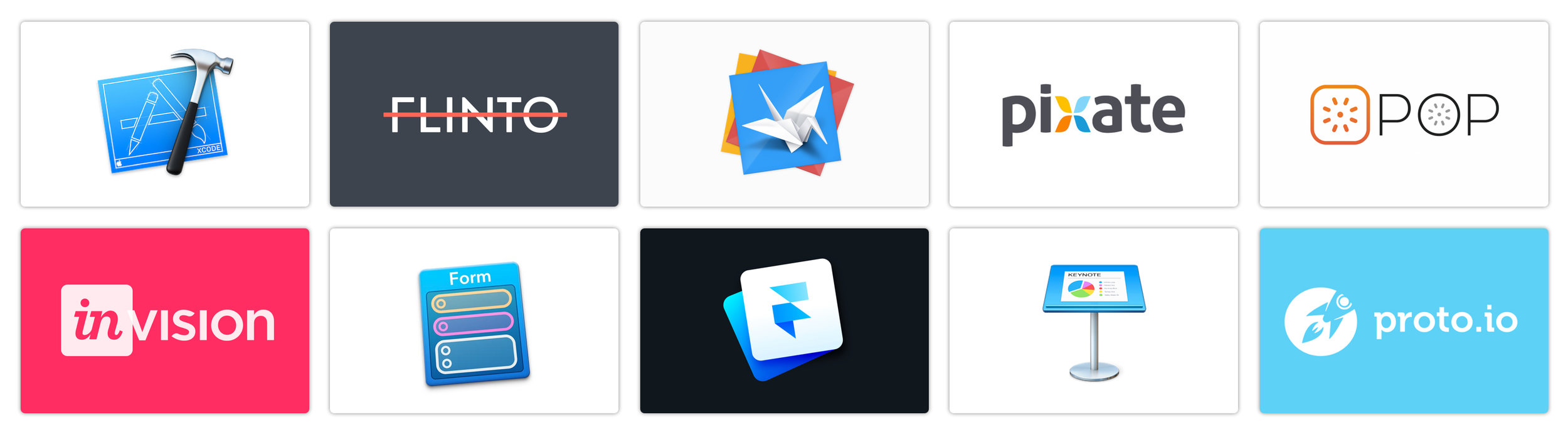 A list of the ten prototyping tools we tried in 2014-2015.