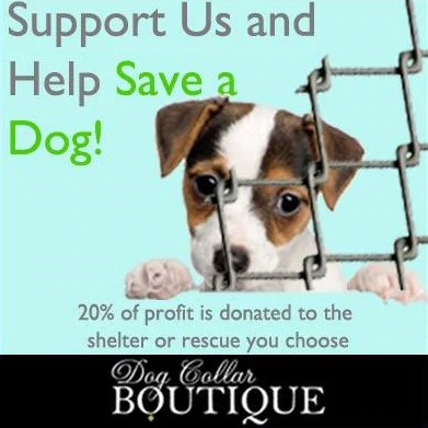 Shop Dog Collar Boutique And Save A Dog. 20% of profits is donated to Golden Retriever Rescue of North Texas. Click here to visit their website.
