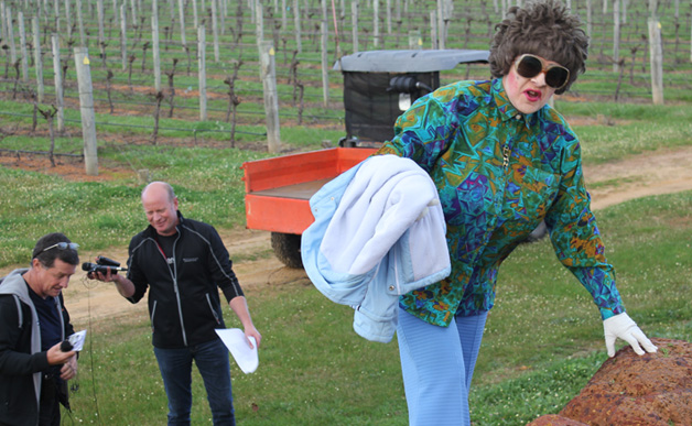 Ethel on location on a recent film shoot