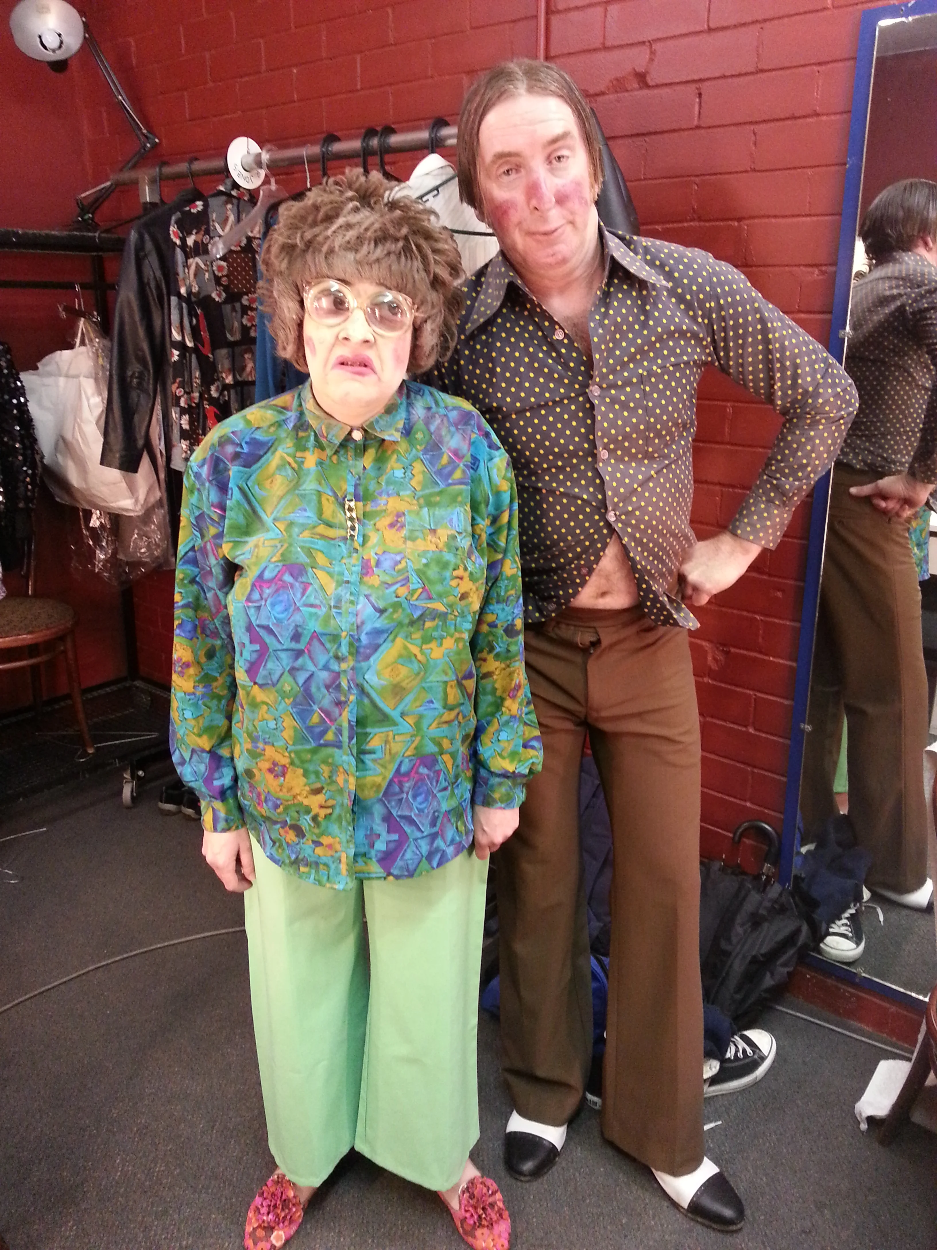 Ethel & Nev backstage at His Majesty's