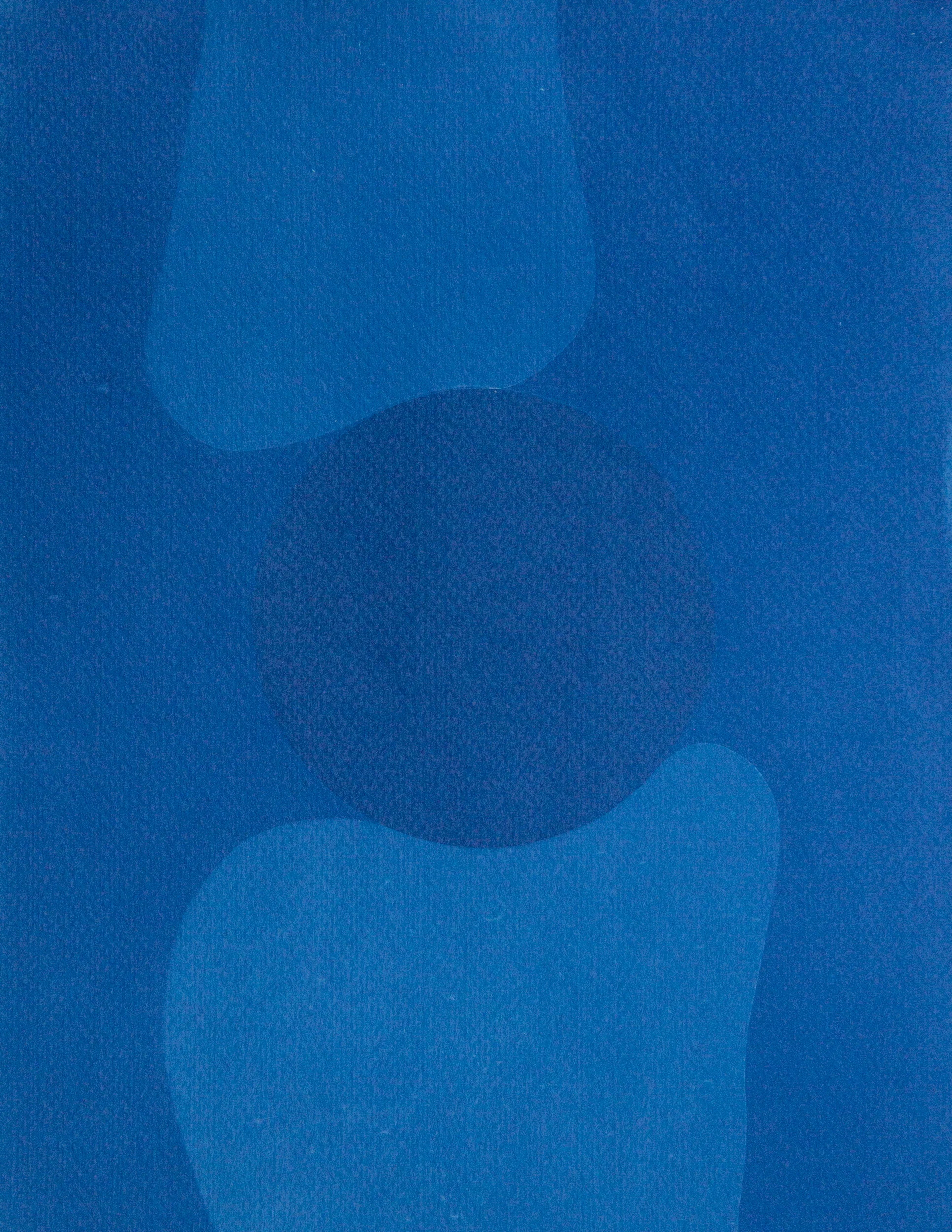 night moon II, cyanotype, watercolor paper, 11"x14", 2019